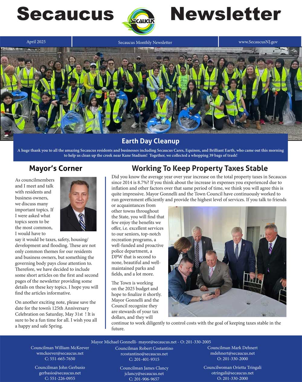 April 2025 Secaucus Newsletter